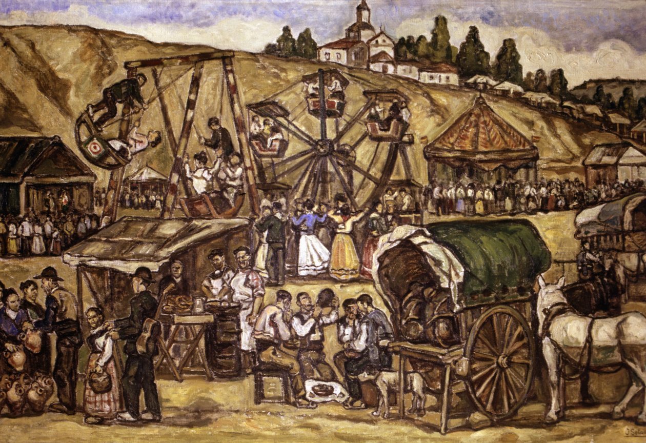 Fair in the San Isidro Meadows, Madrid by Jose Gutierrez Solana