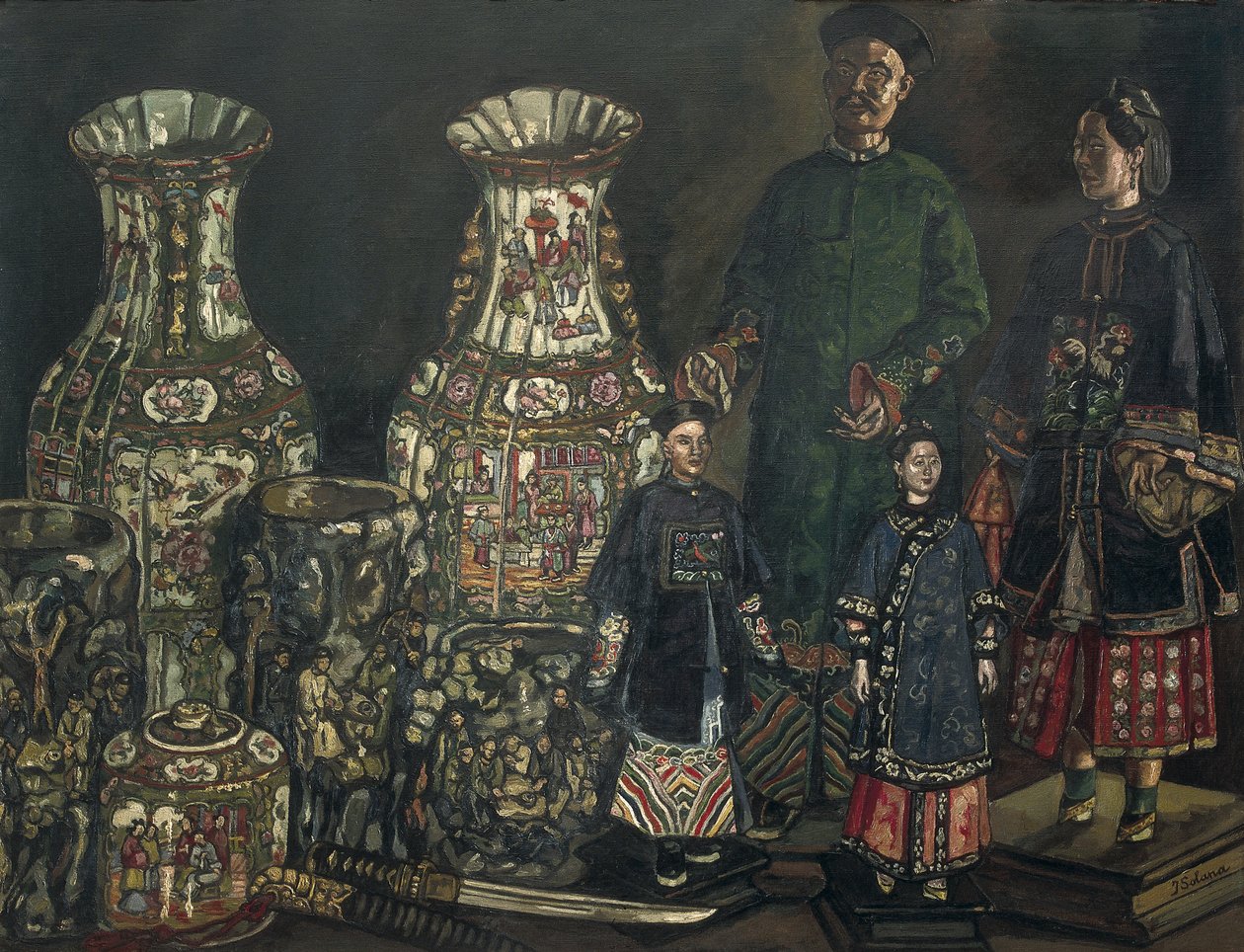 Chineses and Vases by Jose Gutierrez Solana