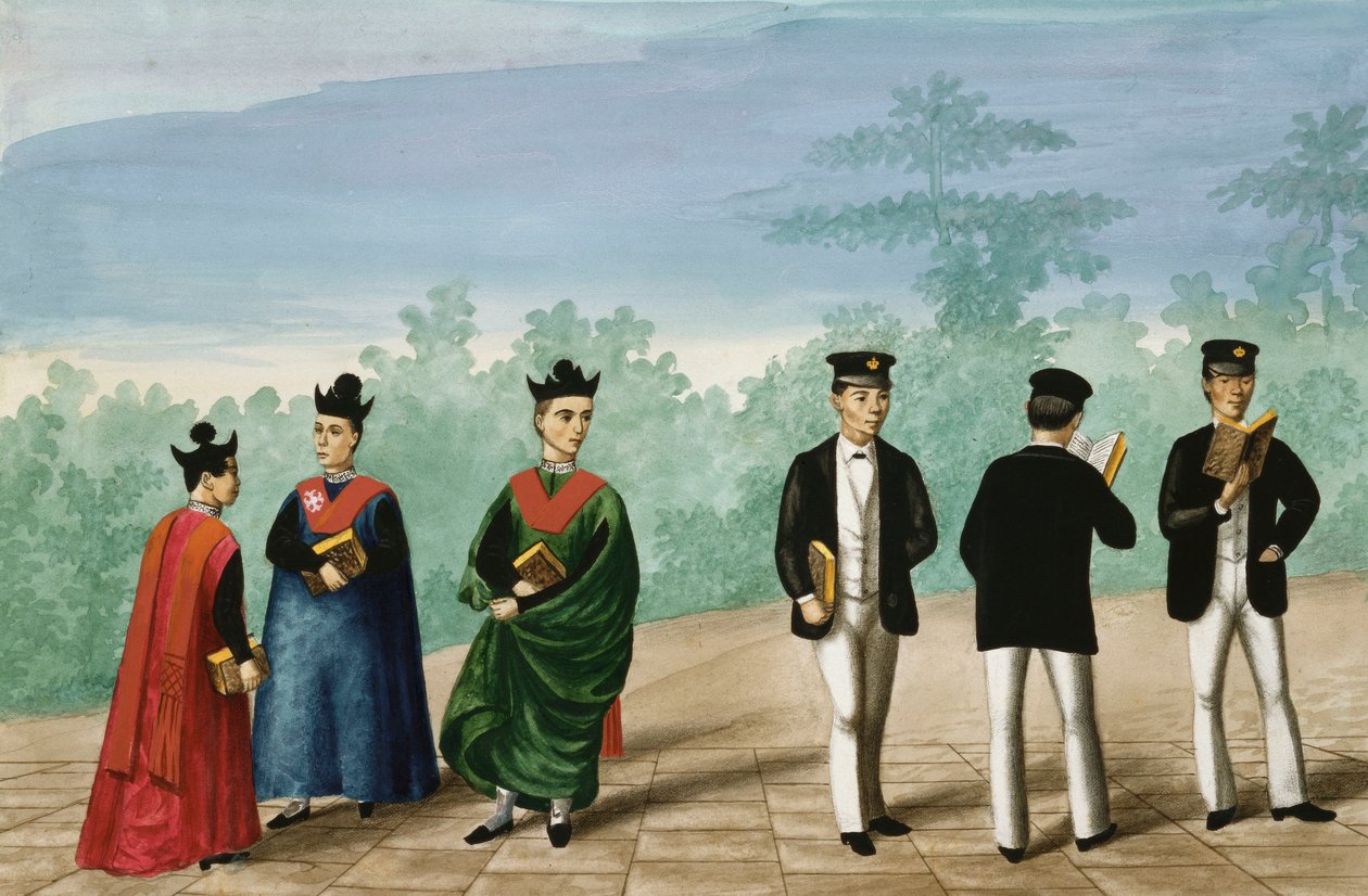 Manila and its Environs: Students from Different Colleges by Jose Honorato Lozano