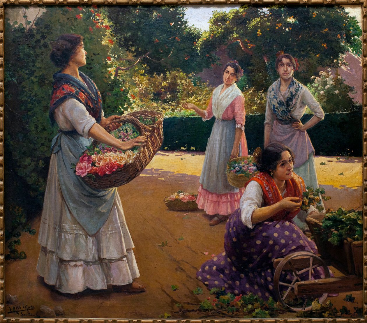 Florists in the Park of Maria Luisa by Jose Rico y Cejudo