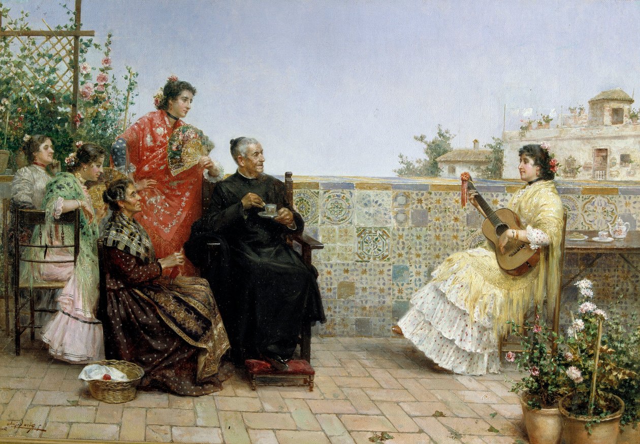 Visit of the Priest by Jose Rico y Cejudo
