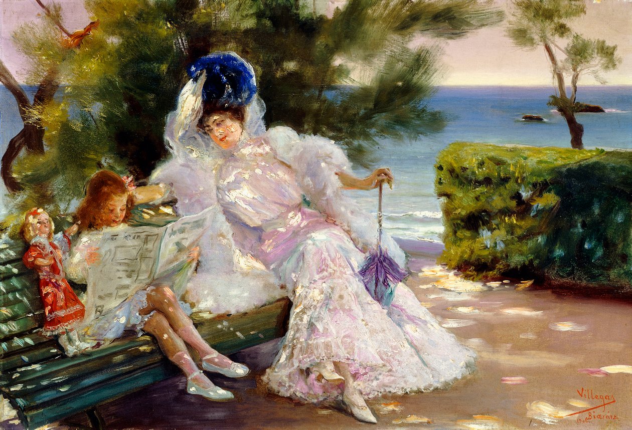 Afternoon by the Sea, Biarritz by Jose Villegas Cordero