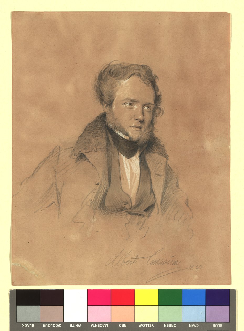 Albert von Camesina (1806-1881), Graphic Artist, Antiquarian by Josef Danhauser