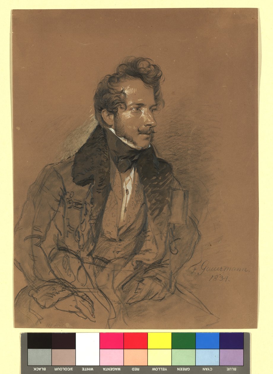 Friedrich Gauermann (1807-1862), Painter, Graphic Artist by Josef Danhauser