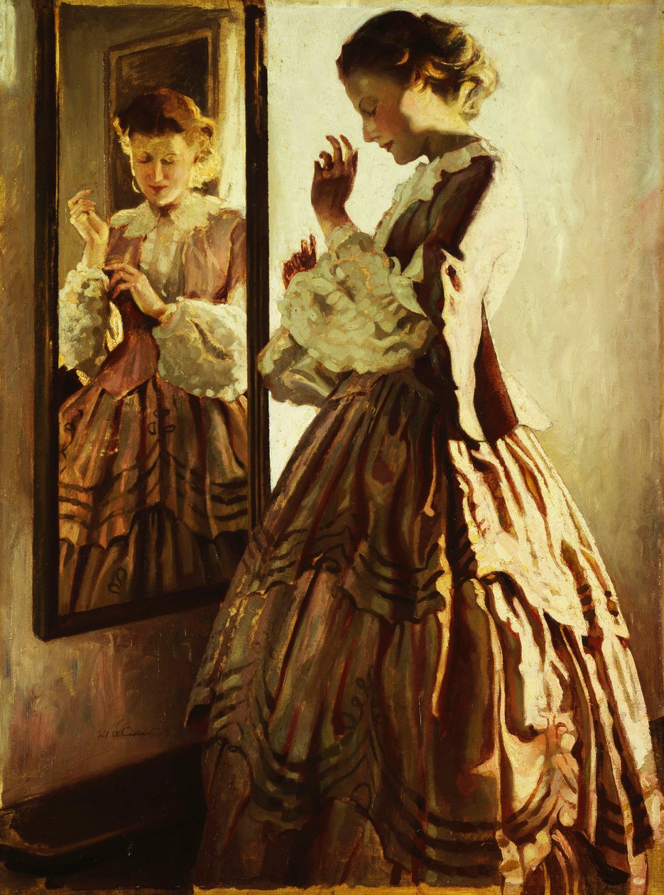 The Reflection by Josef Engelhart