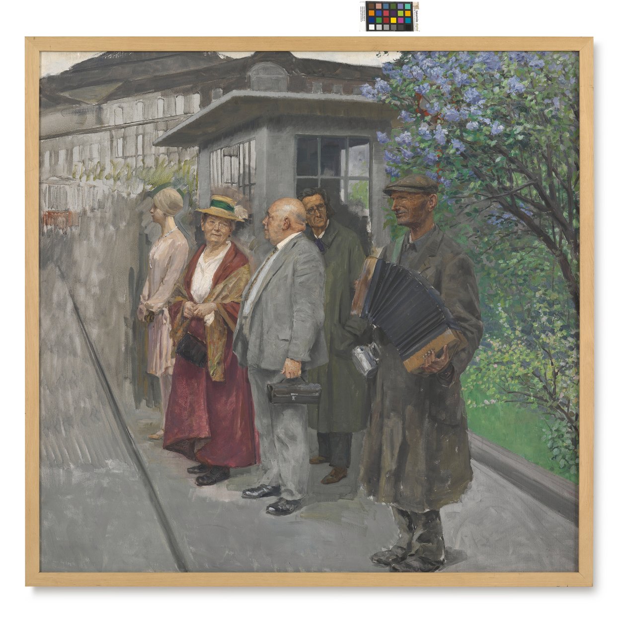 Waiting for the Number 2 (Tram Stop) by Josef Engelhart