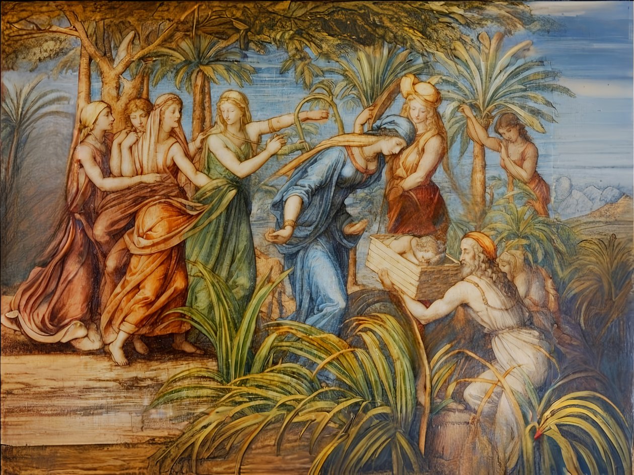 Moses is Found by Josef Johann Michel