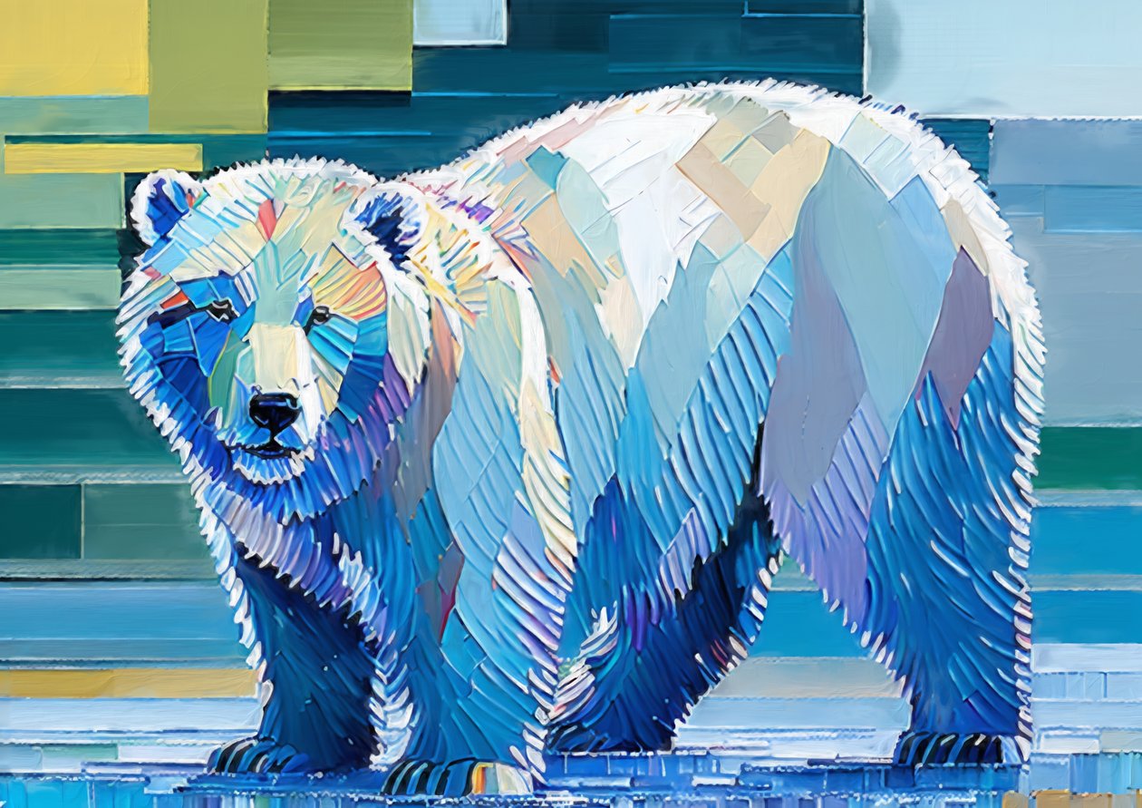 Animals: Ice Bear 1 by Josef Johann Michel