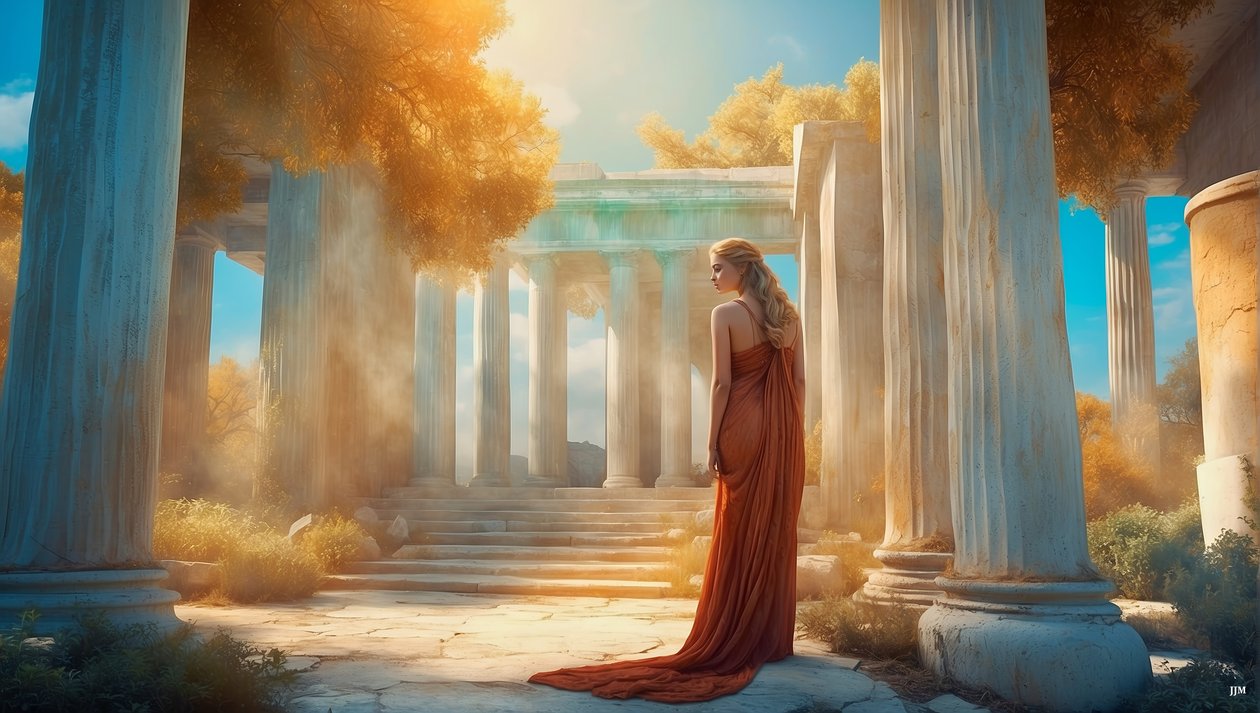 Dreamcore Ancient Greek World 02 by Josef Johann Michel