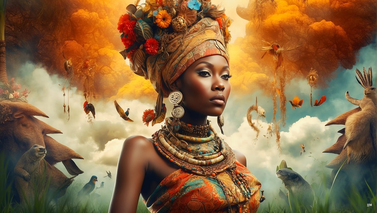 Dreamcore Dreamlike Scene Africa 05 by Josef Johann Michel
