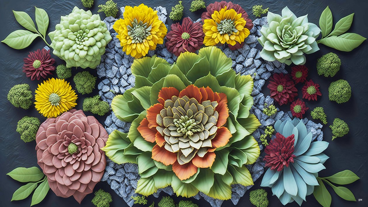Mandala: Kalanchoe Elements 01 by Josef Johann Michel