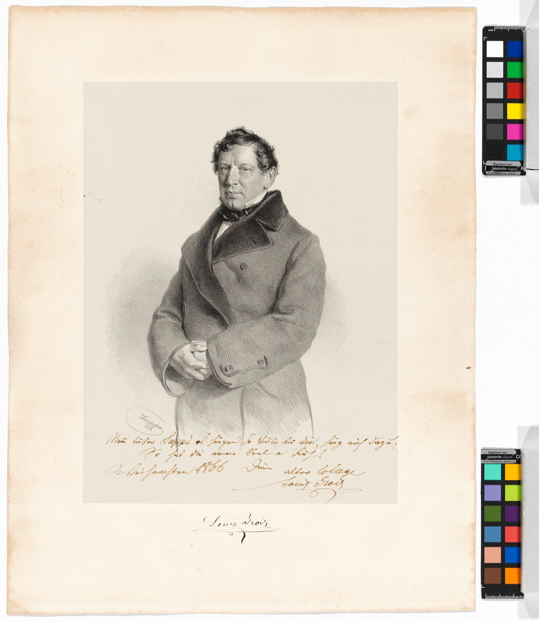 Alois (Louis) Grois (1809-1874), singer, actor by Josef Kriehuber