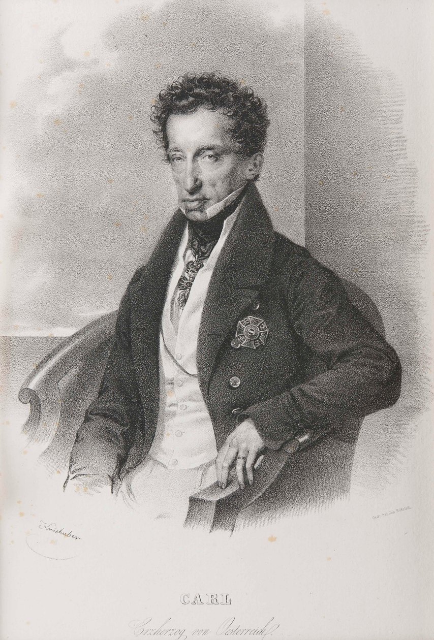 Archduke Charles of Austria 1771-1847, Duke of Teschen by Josef Kriehuber