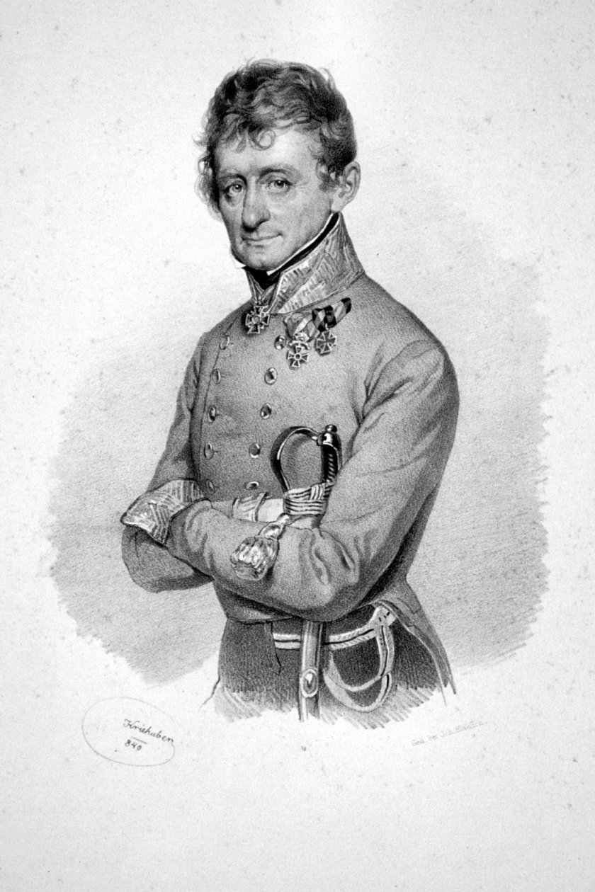 Franz Georg Dominik von Waldstädten Lithograph by Josef Kriehuber
