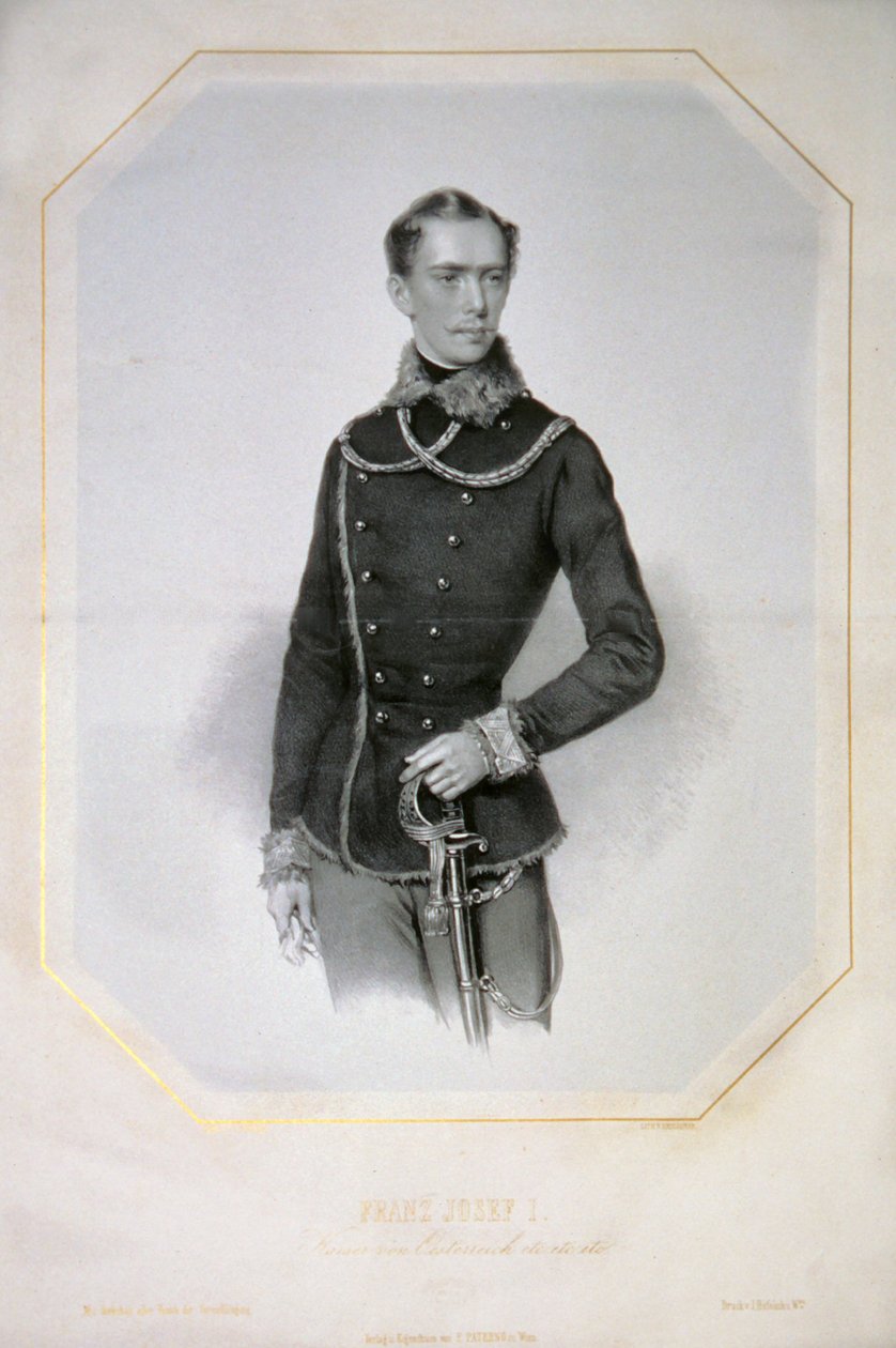 Franz Josef I Lithograph by Josef Kriehuber