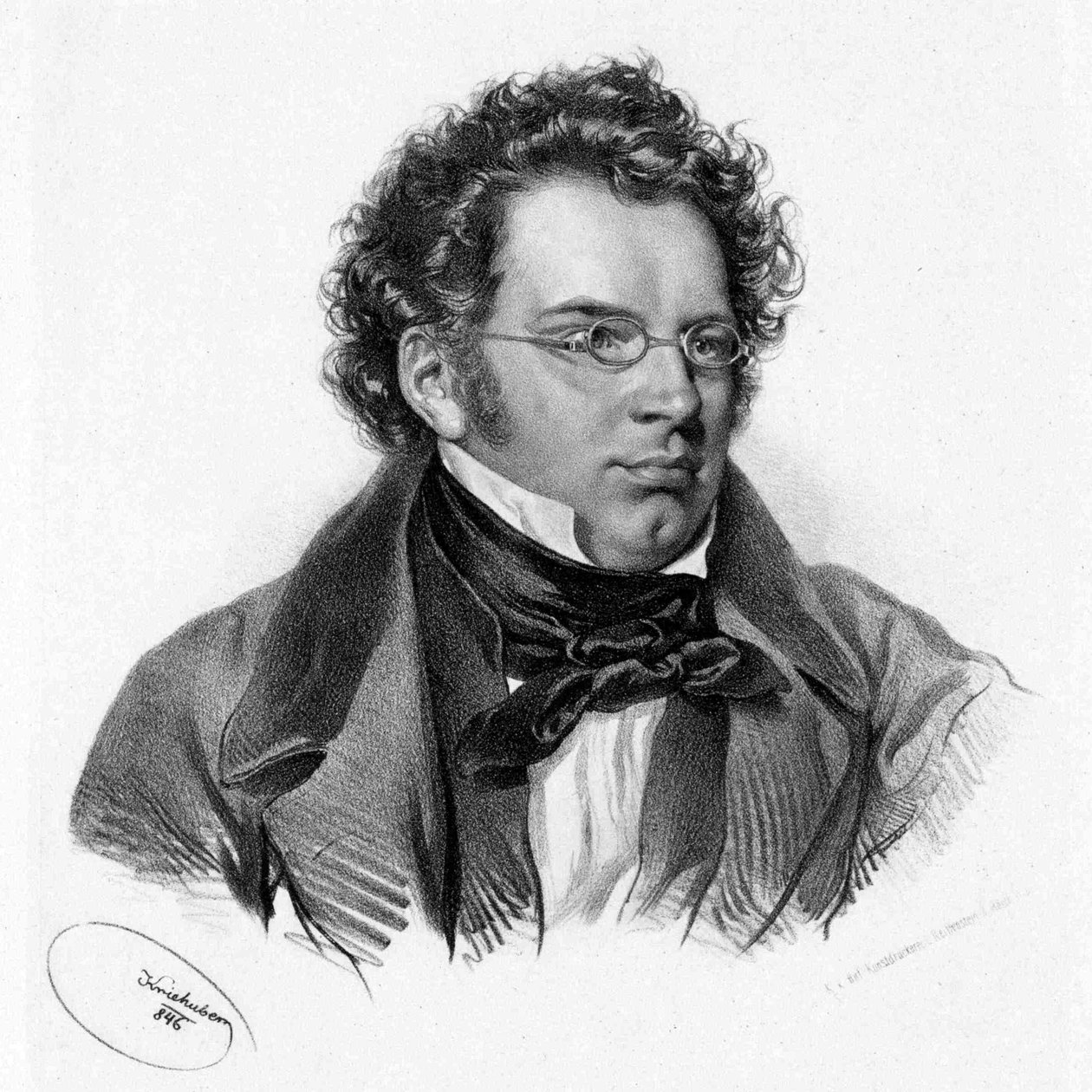 Franz Schubert by Kriehuber 1846 by Josef Kriehuber