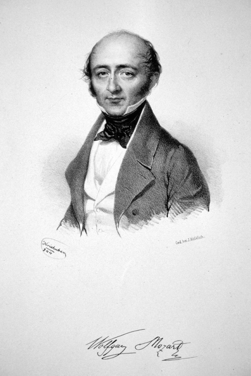 Franz Xaver Wolfgang Mozart by Josef Kriehuber