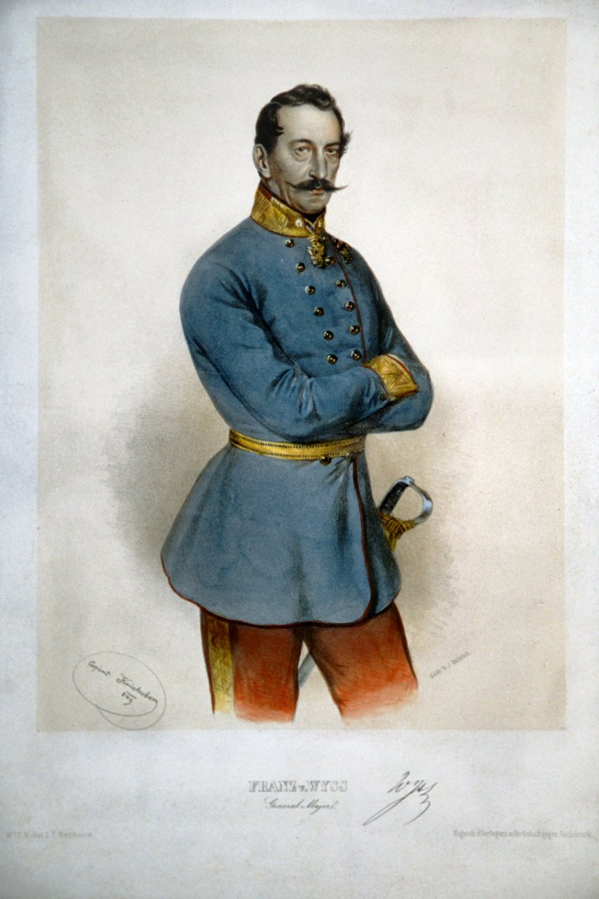 Franz von Wyss Lithograph by Josef Kriehuber
