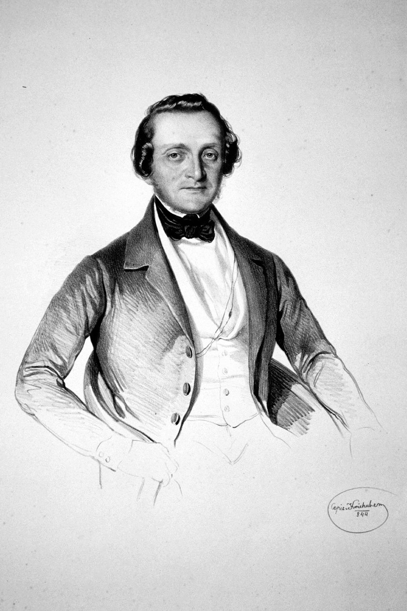 Friedrich Grimschitz Lithograph by Josef Kriehuber