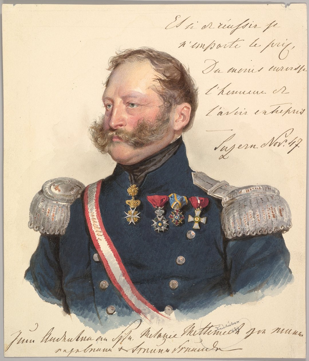 Prince Friedrich of Schwarzenberg by Josef Kriehuber