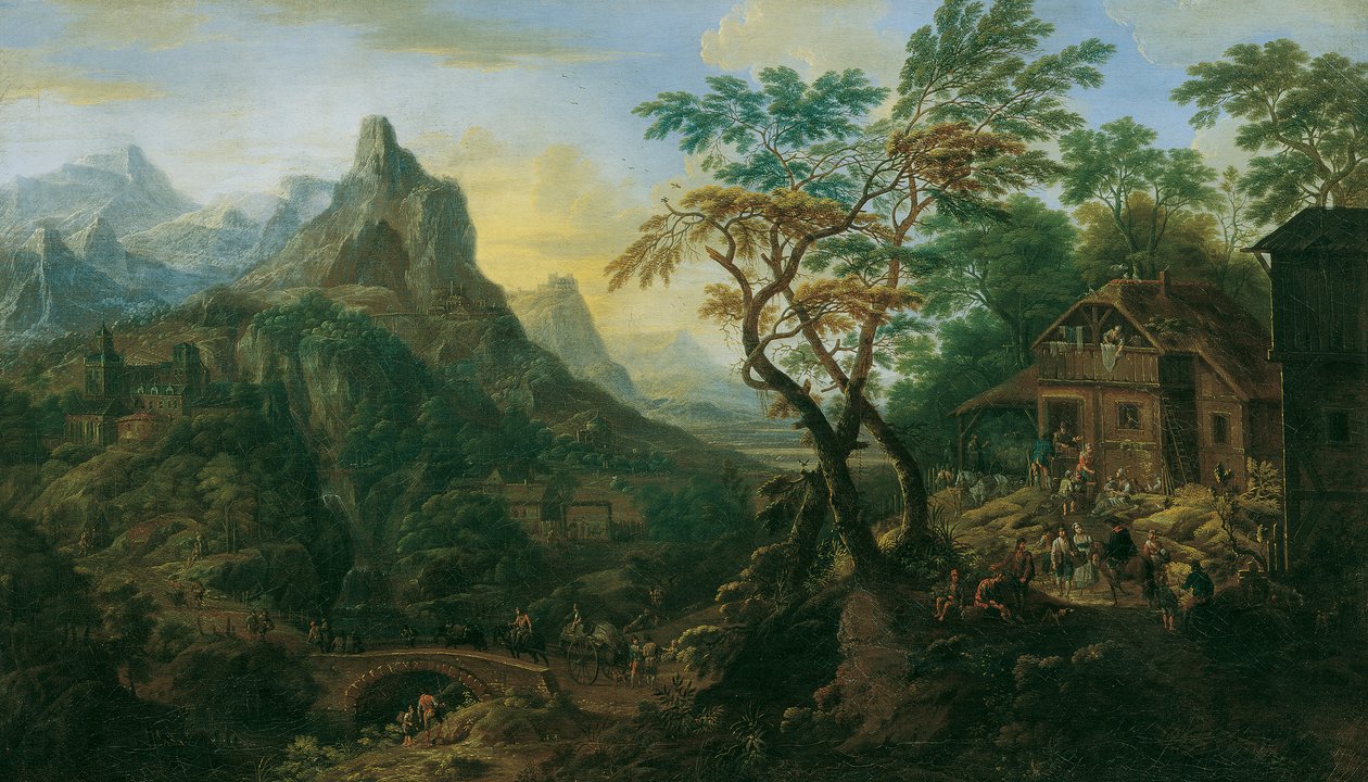 Mountain Landscape by Josef Orient