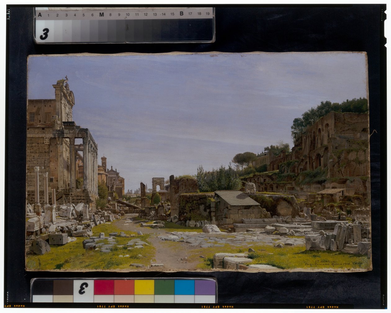 Two Views of the Roman Forum by Josef Theodor Hansen