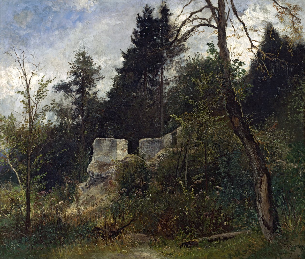 Landscape with Ruin by Josef Wenglein