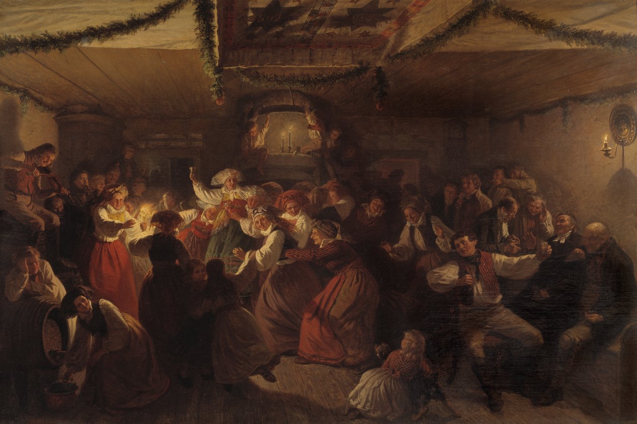 A Wedding Party from Vingåker by Josef Wilhelm Wallander