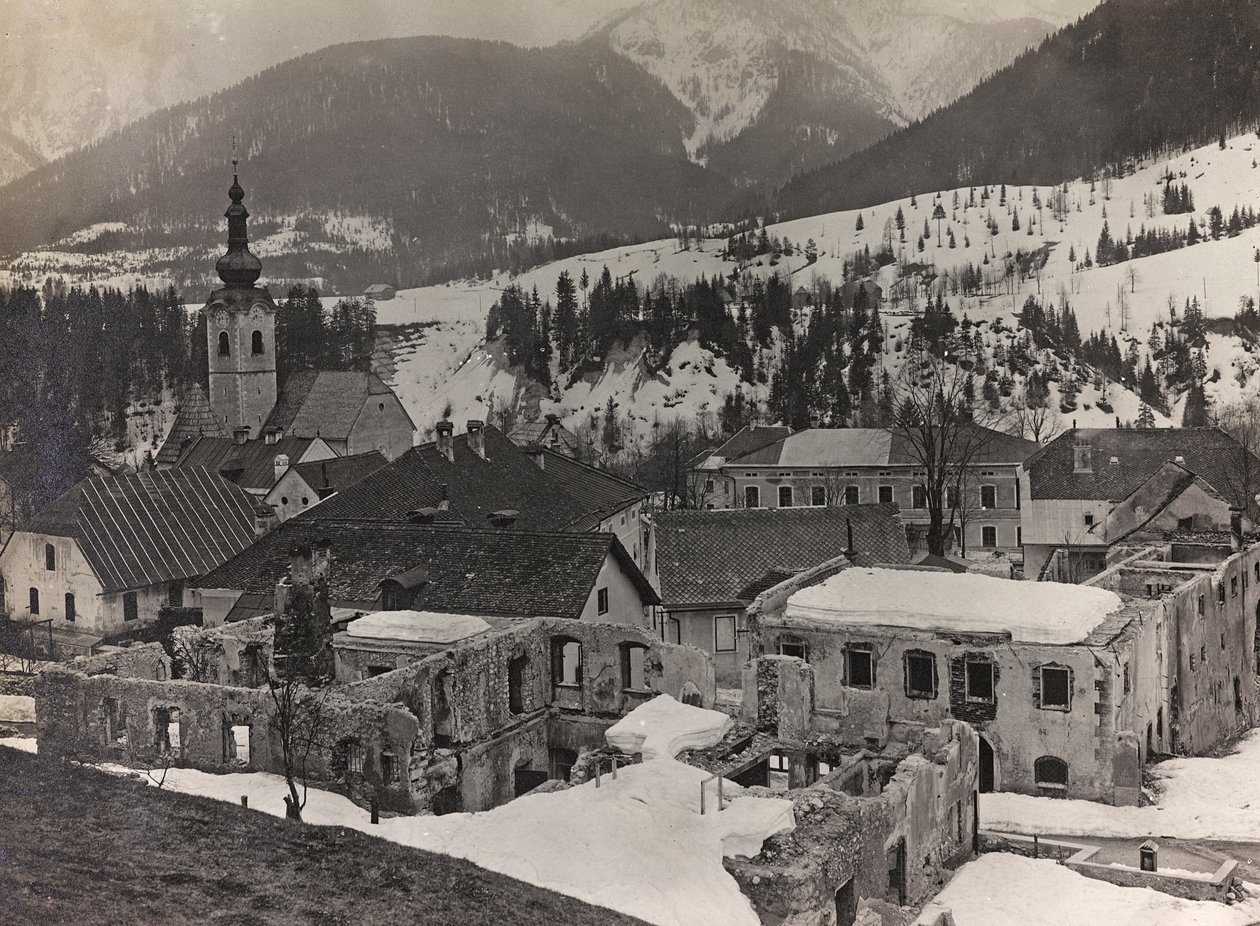 Rubble in Tarvisio (b/w photo) by Josef Zohles