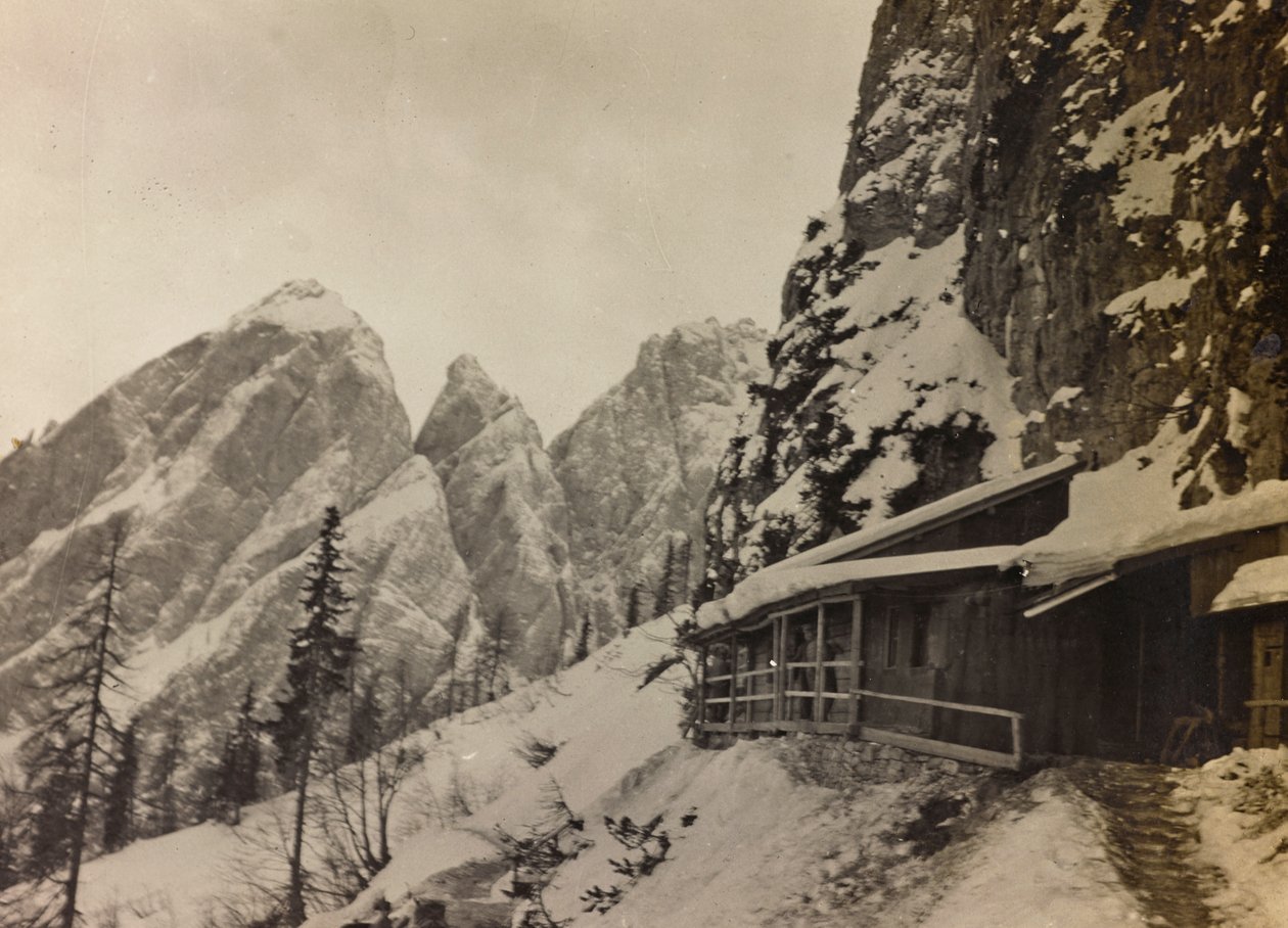 Album "My World War - Memories of the South-Western Front in Carinthia, Italy, Trentino-Alto Adige 31/03/1915-12/11/1918 - Josef Zohles Wien": Military Barracks in the Alps by Josef Zohles