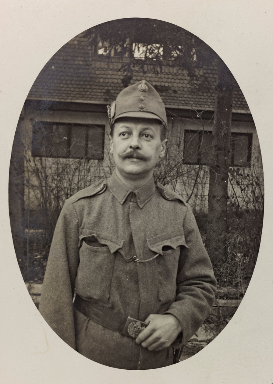 Album "Meine weltkriegs - Erinnerungen South-West Front (Carinthia, Italy, South Tyrol) 31/03/1915-12/11/1918 - Josef Zohles Wien": portrait of soldier by Josef Zohles