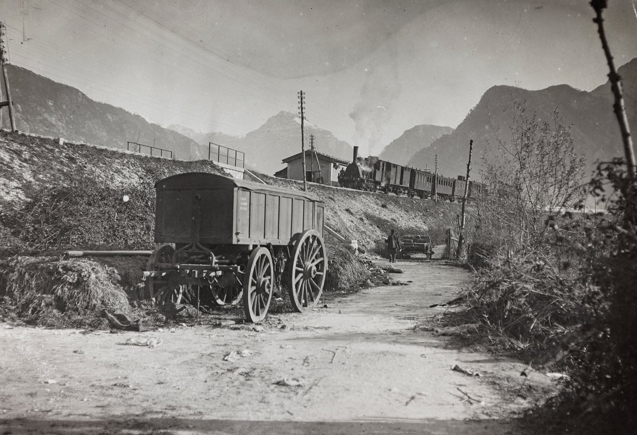 Album "Meine weltkriegs - Erinnerungen South-West Front (Carinthia, Italy, South Tyrol) 31/03/1915-12/11/1918 - Josef Zohles Wien": railway Tolmezzo by Josef Zohles