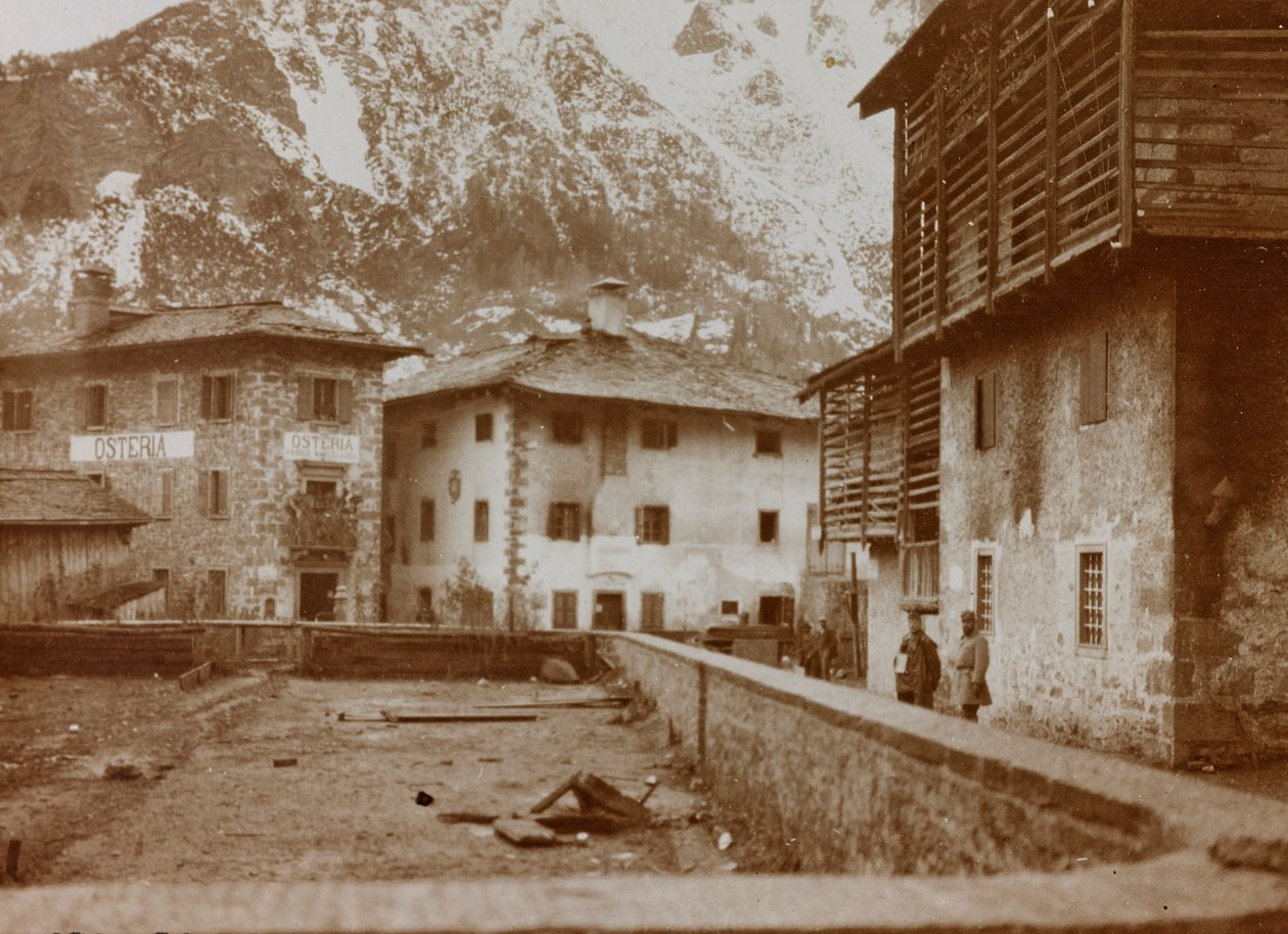 Album "Meine weltkriegs - Erinnerungen South-West Front (Carinthia, Italy, South Tyrol) 31/03/1915-12/11/1918 - Josef Zohles Wien": view of Chiusaforte by Josef Zohles