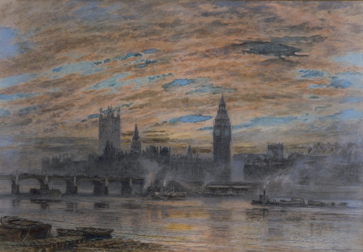 Westminster from the Surrey Bank by Joseph Severn