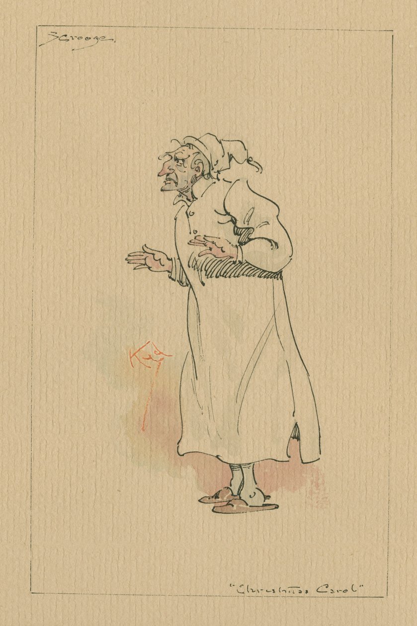Ebenezer Scrooge - A Christmas Carol, c.1920s by Joseph Clayton Clarke
