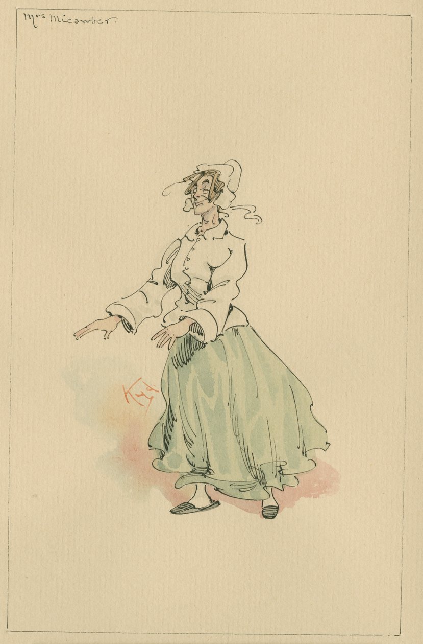 Mrs Micawber by Joseph Clayton Clarke
