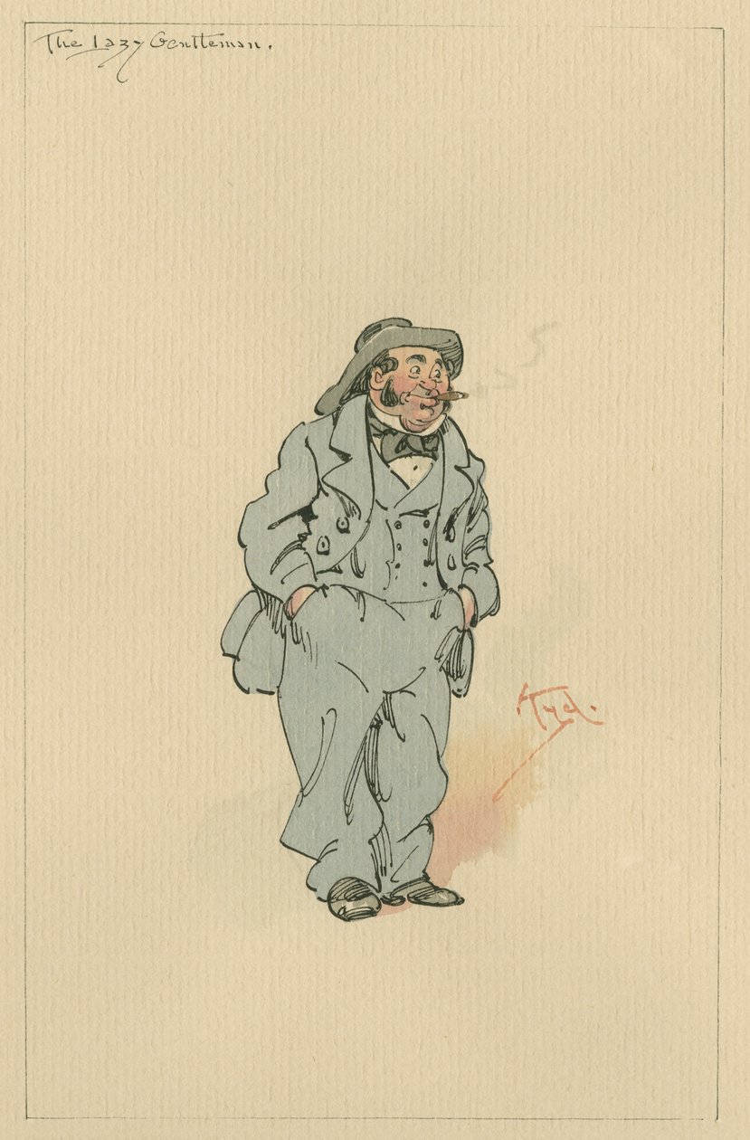 The Lazy Gentleman, c.1920s by Joseph Clayton Clarke