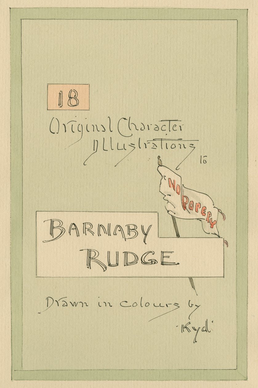 Title Page, Illustrations for 'Barnaby Rudge'