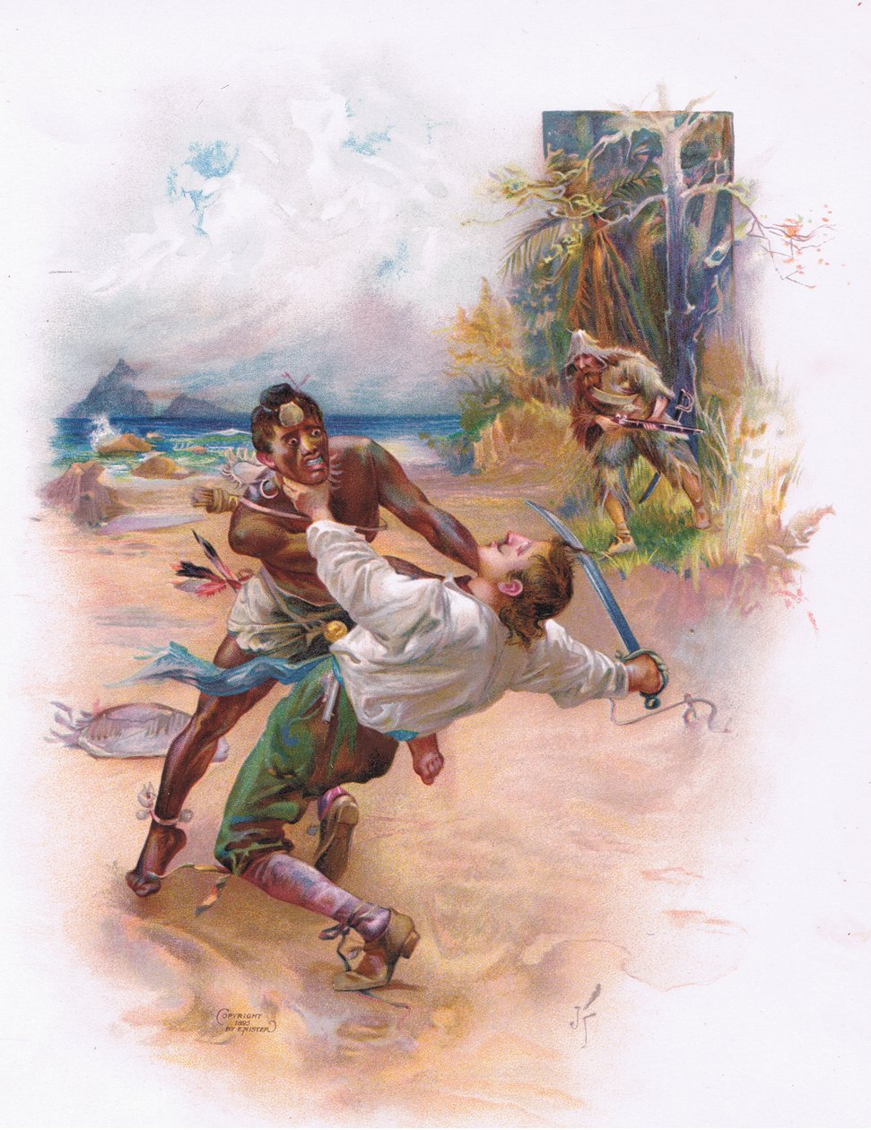 A Fierce Engagement Between the Spaniard and One of the Savages by Joseph Finnemore