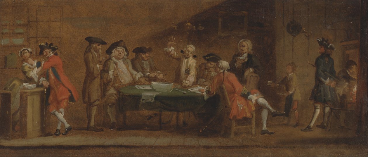 Figures in a Tavern or Coffee House by Joseph Highmore