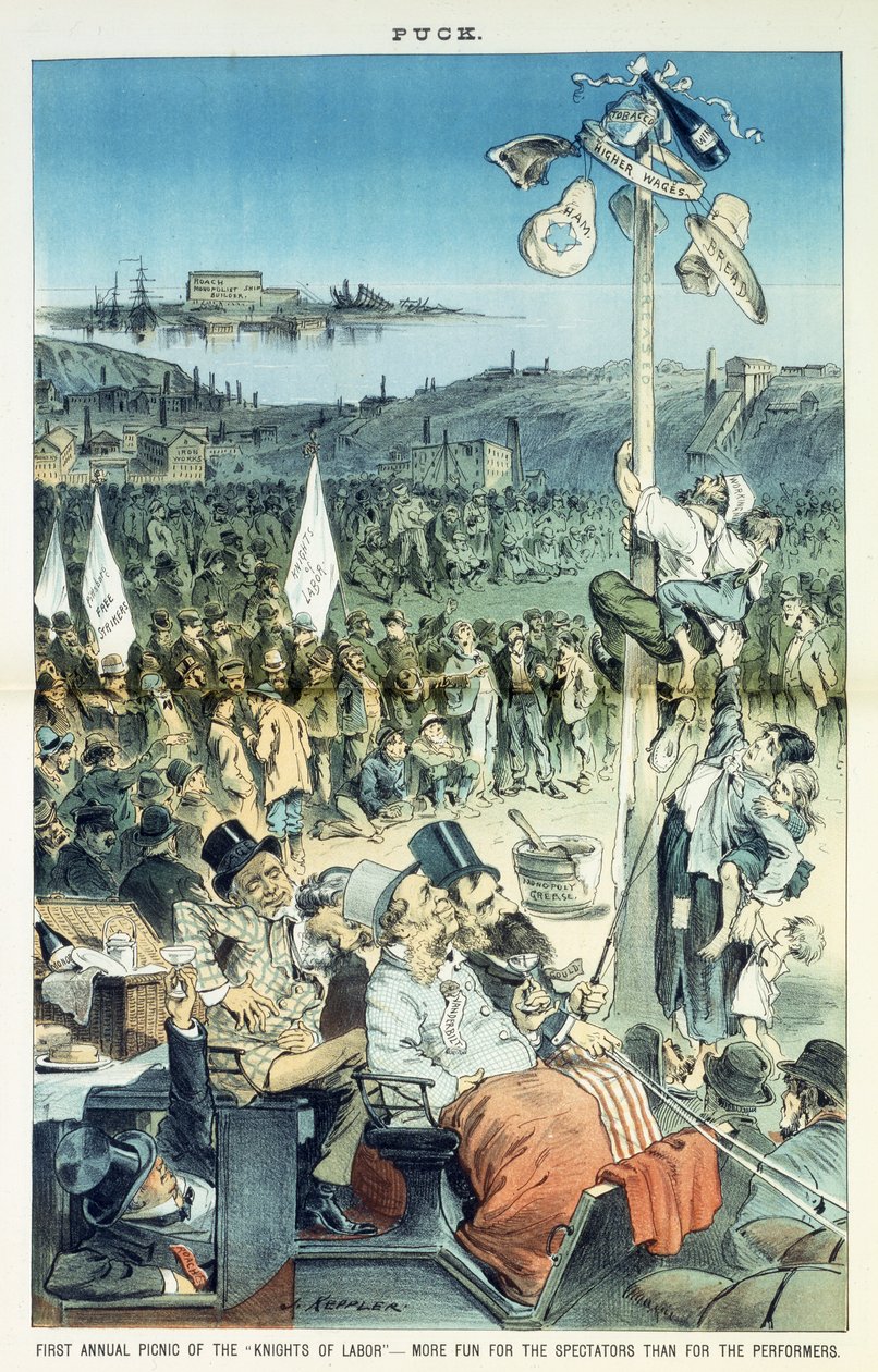 First Annual Picnic of the Knights of Labor - More Fun for the Spectators than for the Performers, 1882 by Joseph Keppler