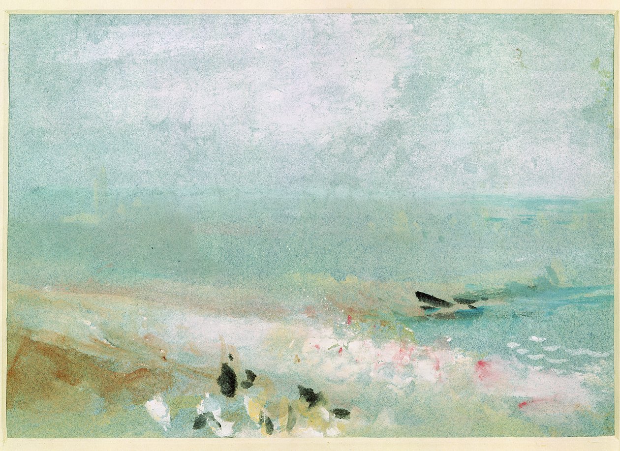 Beach with Figures and a Jetty by Joseph Mallord William Turner