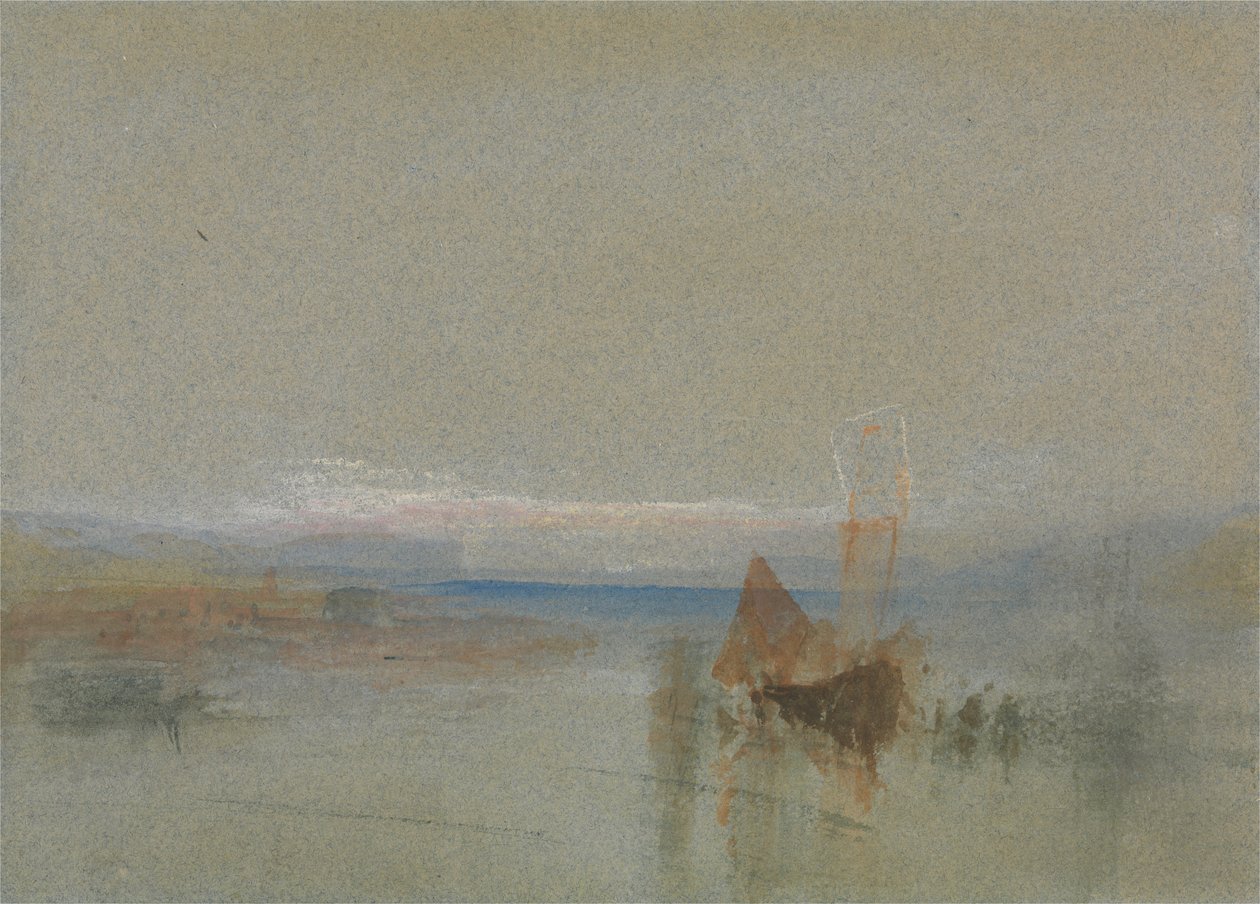 Fishing Boats Becalmed off Le Havre by Joseph Mallord William Turner