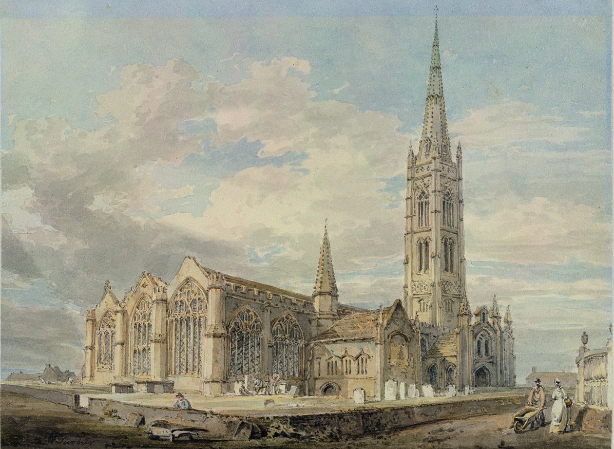 North-east View of Grantham Church, Lincolnshire by Joseph Mallord William Turner