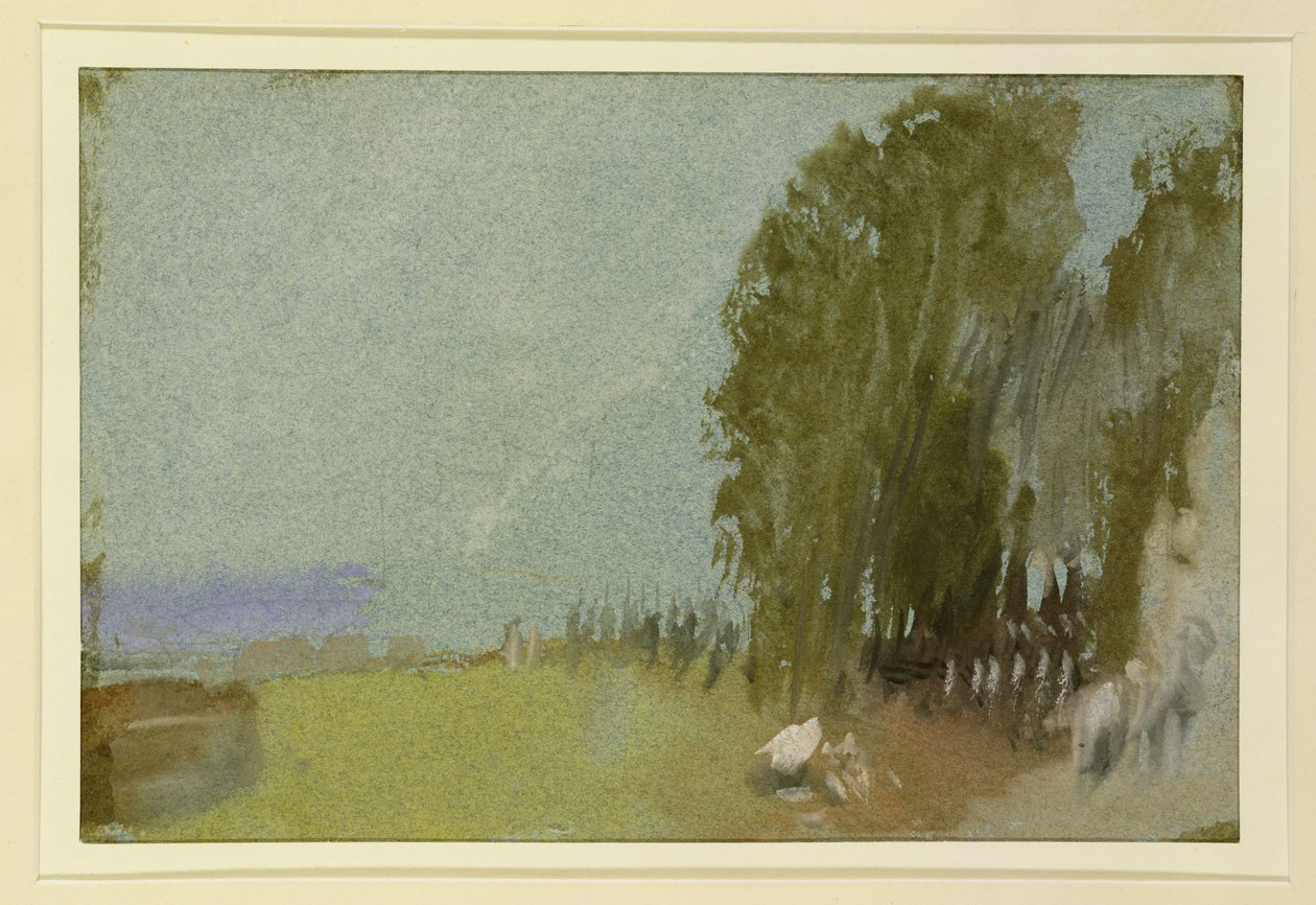 Reapers above the Seine at St. Cloud by Joseph Mallord William Turner