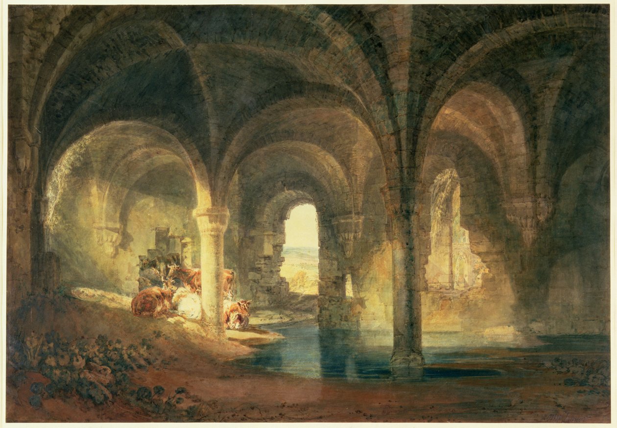 Refectory of Kirkstall Abbey by Joseph Mallord William Turner