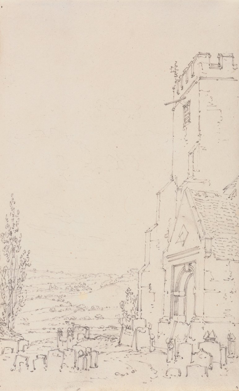 South Porch and Tower of an Unidentified Church by Joseph Mallord William Turner