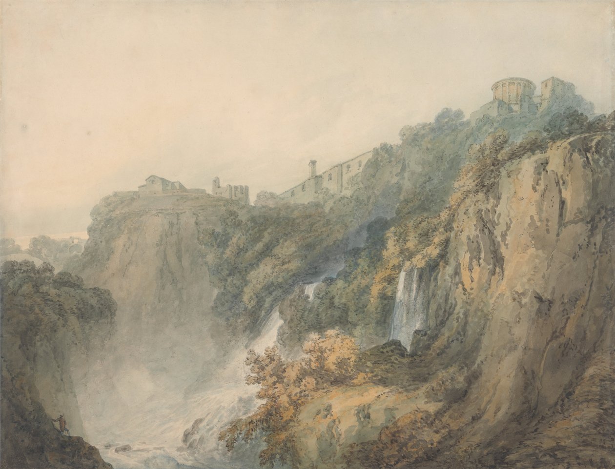 Tivoli with the Temple of the Sybil and the Cascades by Joseph Mallord William Turner