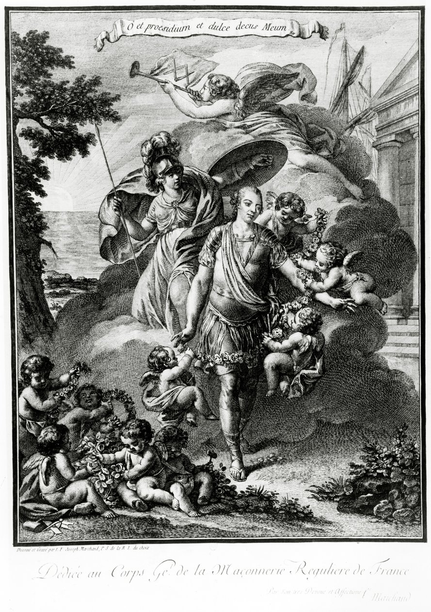 Masonic Allegorical Portrait of Louis-Philippe-Joseph d