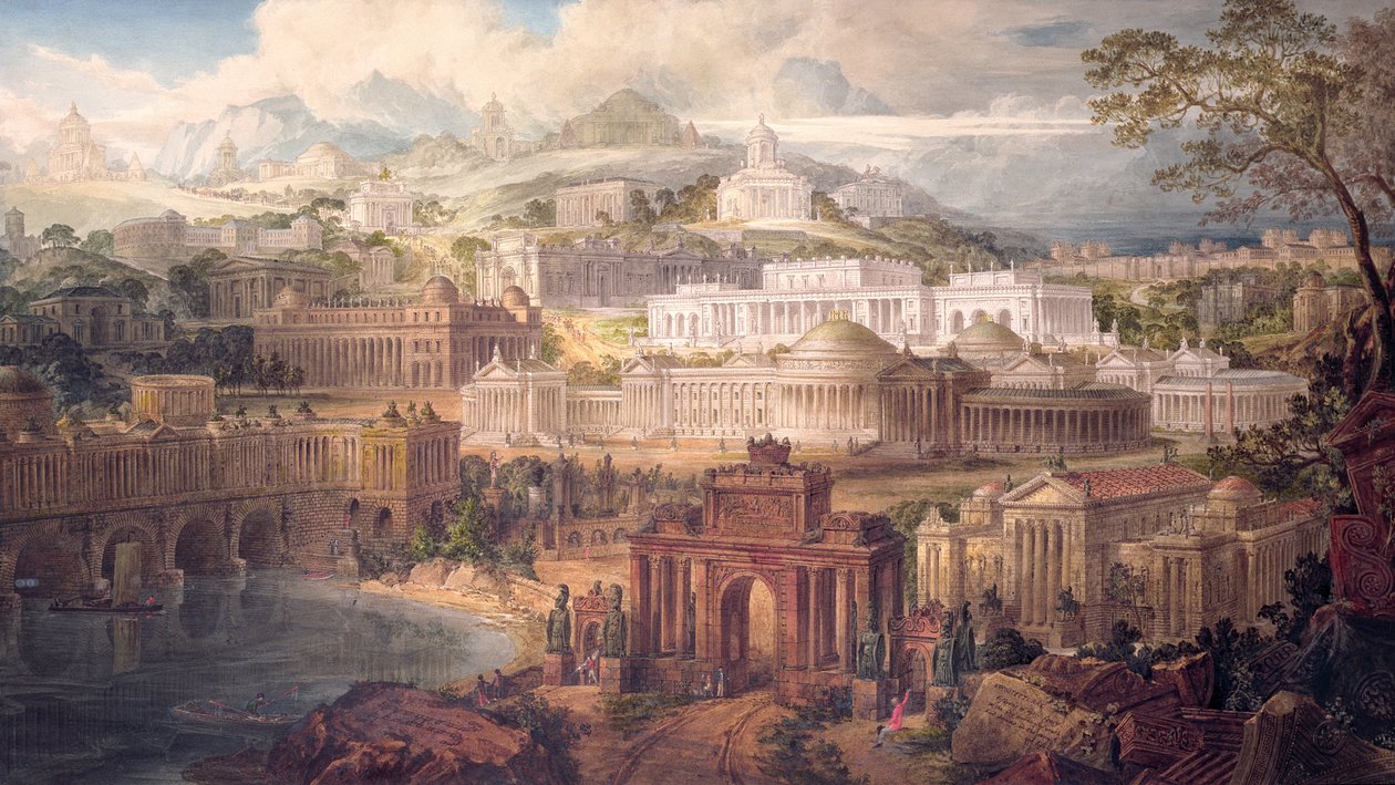 Architectural Visions of Early Fancy, in the Gay Morning of Youth, and Dreams in the Evening of Life, 1820 by Joseph Michael Gandy